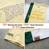 T-shirt pour homme en coton 100% streetwear, broderie personnalisée, appliqué, patchwork coloré, coupe ample, manches courtes