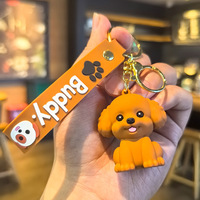 Porte-clés Adorable en PVC pour Chien de Compagnie, Breloque Patte d'Animal de Dessin Animé, Idéal pour les Amoureux des Animaux