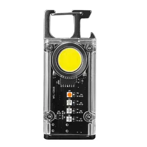 RTS <strong>Mini</strong> Portable Bright USB Rechargeable <strong>Torch</strong> Work Light Small Pocket Flashlights LED Camping Keychain Light - Product Image 1