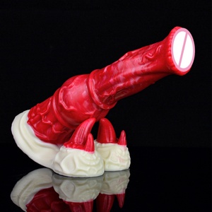 NNSX Fantasy Horse Penis With Large Spike Testicle Silicone Colorful <b>Dildo</b> With Sucker Sex Toys for Women - Product Image 3