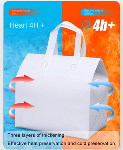 Sac isotherme en gros laminé pour aliments, sac de transport en aluminium pour thé au lait et café, sac isotherme non tissé pour crème glacée - Product Image 3