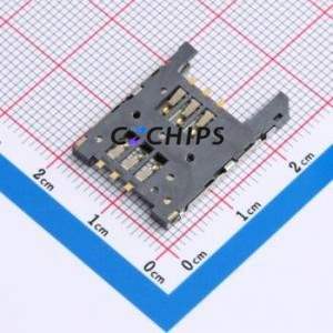 SIM5051-6-0-18-00-A SIM Card Connector Connector Flip Cover Type Mini SIM Card 1.85mm - Product Image 2