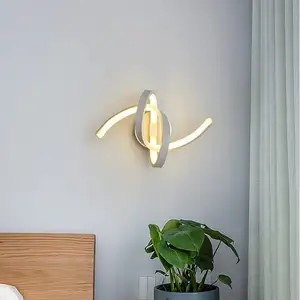 Mini lámpara de pared LED de noche con forma diseñada, sala de estar, sofá, TV, luz de pared creativa, iluminación LED, decoración del hogar, fácil de instalar, moderna