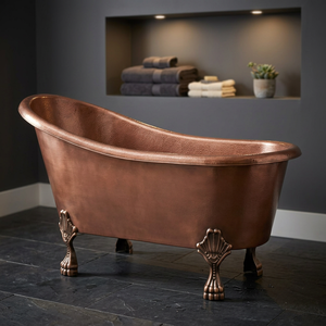 Baignoire artisanale en cuivre pur avec finition martelée pour une décoration de salle de bain de luxe - Artisanat indien - Product Image 1