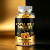 Complément alimentaire en gommes molles au gelée royale et au ginseng, marque privée OEM, soutien immunitaire, végétalien, gelée royale naturelle, halal