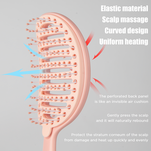 แปรงหวีผมแก้ผมพันกันของผู้หญิงทำความสะอาดง่ายป้องกันการพันกันการนวดหนังศีรษะทำความสะอาดตัวเองอย่างรวดเร็วแปรงผมไม่พันกันด้วยแผ่นที่ถอดออกได้ - Product Image 3