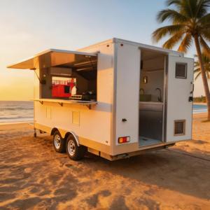 <span class=keywords><strong>Food</strong></span> <span class=keywords><strong>Truck</strong></span> à Crêpes Françaises avec Deux Crêpières <span class=keywords><strong>et</strong></span> Station de Garniture, Bistro Mobile Sucré <span class=keywords><strong>et</strong></span> Salé pour Atriums de Centres Commerciaux Haut de Gamme - Product Image 1