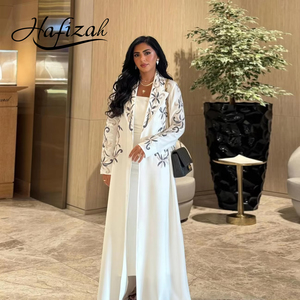 Autunno Middle East Dubai alla moda squisito Cardigan ricamo Abaya musulmano <span class=keywords><strong>abbigliamento</strong></span> <span class=keywords><strong>islamico</strong></span> donna 2025 - Product Image 1