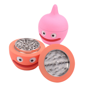 Smoke Shop Smile Aleación de zinc 70mm Molinillo de hierbas de plástico Magnético Manual Dientes afilados Especias secas Molinillo de tabaco para fumar - Product Image 2