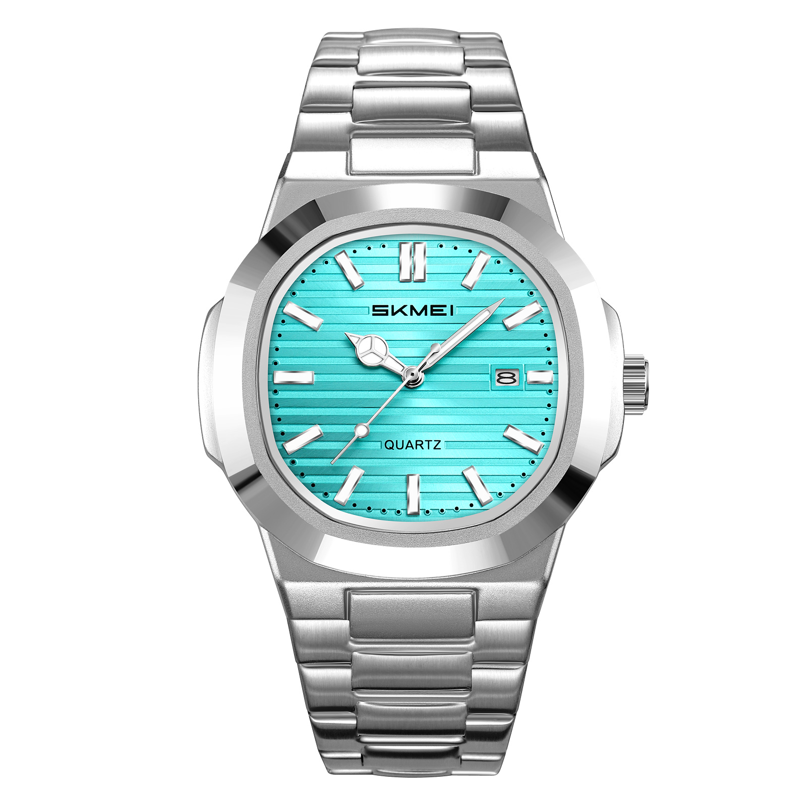 Plata/azul claro