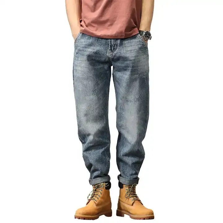 Made By Quality Factory Means Jeans Cultivate One's Morality Geans Men Comfortable Baggy Jeans Men