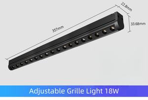 Lámpara de Riel Magnética LED, Riel de Alimentación Magnético 2010, 48V, Foco COB, Proyector Ajustable, Rejilla Empotrada, Superficie Negra - Product Image 4