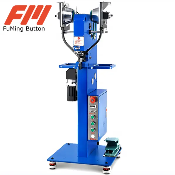 FM-400 fully automatic snap button attaching machine with safety equipment