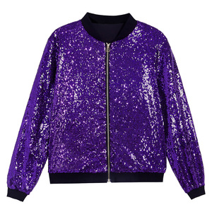 Nueva chaqueta de <span class=keywords><strong>lentejuelas</strong></span> pequeña de Hip Hop para hombres europeos americanos para Conciertos de Primavera disfraz de Halloween uniforme de béisbol transfronterizo - Product Image 4