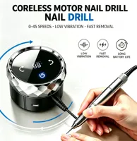 Meilleures ventes - Perceuse à ongles professionnelle portable rechargeable à faible vibration, moteur sans noyau, 36W, 45000 tr/min, pour usage en salon de beauté
