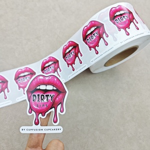 Gratis Ontwerp Groothandel Grill Bar Restaurant Zelfklevende Etiketten Afdrukken Op Kopjes Rond 2 2.5 3 Inch Custom Logo Roll Stickers Voor Doos - Product Image 5