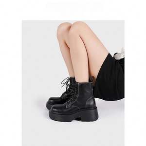 <strong>Boots</strong> <strong>Dr</strong> Womens <strong>Mens</strong> <strong>Martenes</strong> <strong>Boot</strong> Ankle Mini Platform Booties Middle Top Shoes Leather - Product Image 1