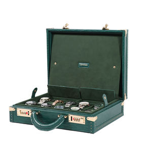 Luxus Custom Leder Herren Damen Leder uhr Travel <span class=keywords><strong>Box</strong></span> Trunk für 10 Uhren Display Aufbewahrung - Product Image 1