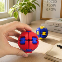 Pelota Antiestrés Giratoria Magnética Expandible de Plástico Transparente con Efecto de Respiración Lenta para Niñas