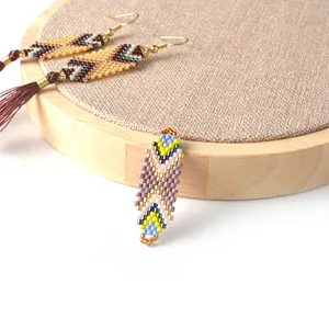 Nouvelle mode rhombique miyuki perles de charmes en gros connecteurs pour la fabrication de bracelets bijoux