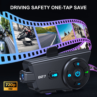 Nouveauté, système d'intercom pour casque de moto OEM Q27, étanche, avec caméra pour motos tout-terrain/double usage/route