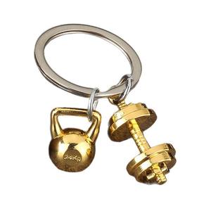 Haltère 3D en métal Kettlebell porte-clés Gym Fitness Motivation Souvenir <span class=keywords><strong>cadeau</strong></span> promotionnel pour hommes femmes amoureux - Product Image 5