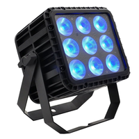 Projecteur de scène LED DMX512 9x18W RGBWAUV, boîtier en aluminium, IP65, rechargeable, étanche, pour extérieur, KTV, discothèque, mariage