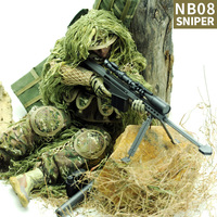 Vente en gros usine Figurine d'action Sniper en plastique de 12 pouces, modèle militaire Barrett, échelle 1/6, emballage en boîte couleur NB07-08