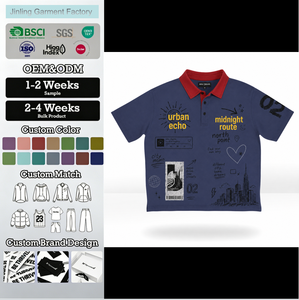 เสื้อโปโลผู้ชาย OEM ระบายอากาศได้ดี พิมพ์โลโก้ ขายส่ง เสื้อเชิ้ตผู้ชาย ไซส์ใหญ่พิเศษ สั่งทำได้ น้ำหนัก 410 กรัม - Product Image 1