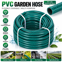 Tuyau d'arrosage de jardin en PVC, enrouleur de tuyau renforcé, tuyau d'arrosage extérieur résistant, vert, 30m, 50m, 75m, 100m