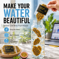 Biologische gevriesdroogde aromatische tropische passievruchtplakjes zonder toegevoegde zwavel, Halal, Kosher, detox-infusie watergarnituur