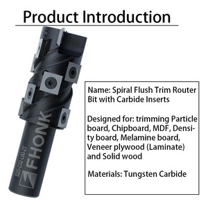 20mm Shank tuôn ra TRIM Router <span class=keywords><strong>bit</strong></span> dưới làm sạch Dia 32mm xoắn ốc Router <span class=keywords><strong>bit</strong></span> cho chế biến gỗ công cụ thay thế Carbide chèn - Product Image 2
