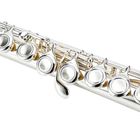 Silver Plated 16 Closed Hole C Tone Flute Cupronickel Body for Beginner Student School Band