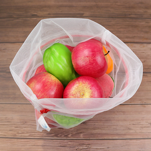 Tùy Chỉnh Rpet Thân Thiện Với Môi Tái Sử Dụng Dây Kéo Túi Lưới Xách Tay Và Có Thể Giặt Được Cho Trái Cây Rau Thực Phẩm Cấp Lưới Cho Sản Xuất - Product Image 3