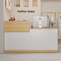 Bureau de réception en bois EKL pour magasin d'hôtel de réception Salon de manucure Spa de beauté-Joli design durable pour le supermarché de l'hôpital scolaire
