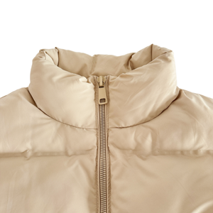 Nouvel Arrivage <span class=keywords><strong>Gilet</strong></span> matelassé en polyester beige pour <span class=keywords><strong>femme</strong></span>, rembourré à la main en coton, polyvalent pour superposition, disponible en grandes quantités - Product Image 5