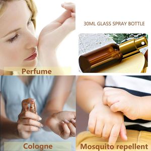 Wholesale 50ml Empty Glass Spray Bottle for Hair Oil & Essential Oil with <b>Black</b> Sprayer Screen Printing <b>Reed</b> <b>Diffuser</b> - Product Image 2