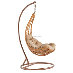 Silla de columpio de mimbre de huevo apilable, sillas de huevo mejoradas para interiores, silla de brazo de huevo - Product Image 2