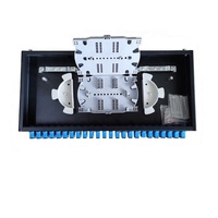 482*200*45mm dengan SC Duplex adapter 1U 24 Port 48 Core Rack Type Optical Patch Panel