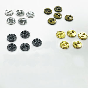 DIY Zubehör Mini 2-Loch-Nähknopf 5mm 6mm 7mm 8mm Kleine runde Augen Schnalle Dickes Metall Craft Doll Toy Baby Kleidung Knöpfe - Product Image 4