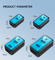 Pompe à air pour aquarium à diaphragme à fréquence variable, batterie au lithium rechargeable, double usage AC/DC, démarrage automatique, silencieuse, écran LCD, boîte