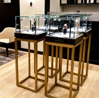 Vitrine de présentation de bijoux de luxe moderne avec éclairage LED et structure en aluminium