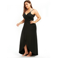 Robe de plage d'été pour femmes Pure Color Simple Sexy Nightclub Cross Irregular Sling