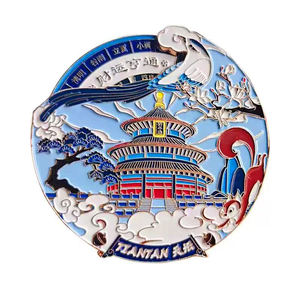 Aimants de réfrigérateur en métal 3D personnalisés - Cadeaux souvenirs culturels créatifs avec logo personnalisé et thèmes culturels - Product Image 3