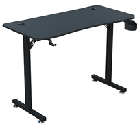 Table de jeu extensible en bois mélaminé en forme de Z Wquantum avec porte-gobelet et crochets pour casque, modèle H-2, pour la maison, le bureau et le salon