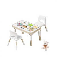 Ensemble table et chaises en plastique pour enfants, combo table et chaise pour enfants, meubles de chambre pour tout-petits