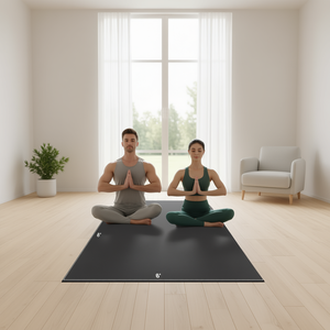 Tapis de yoga antidérapant haute densité 8x6 pieds avec sangle de transport pour entraînement de Pilates à domicile, hommes et femmes, fitness - Product Image 2