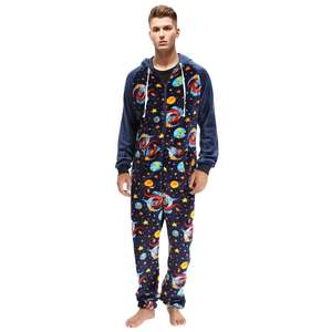 E0110TA43 alta calidad con capucha cremallera Navidad Polar una pieza Casual invierno hombres pijamas ropa de dormir Sehe moda - Product Image 6