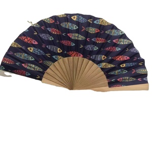 Abanico Plegable de Tela con Impresión Personalizada, Abanico de Mano de Bambú y Madera, Regalo Promocional - Product Image 5