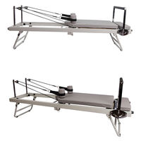 Machine de Pilates Reformer Commerciale Prix Usine, Cadre en Acier Allié Durable et Réglable, Logo Personnalisé, pour Studio et Salle de Sport Professionnels